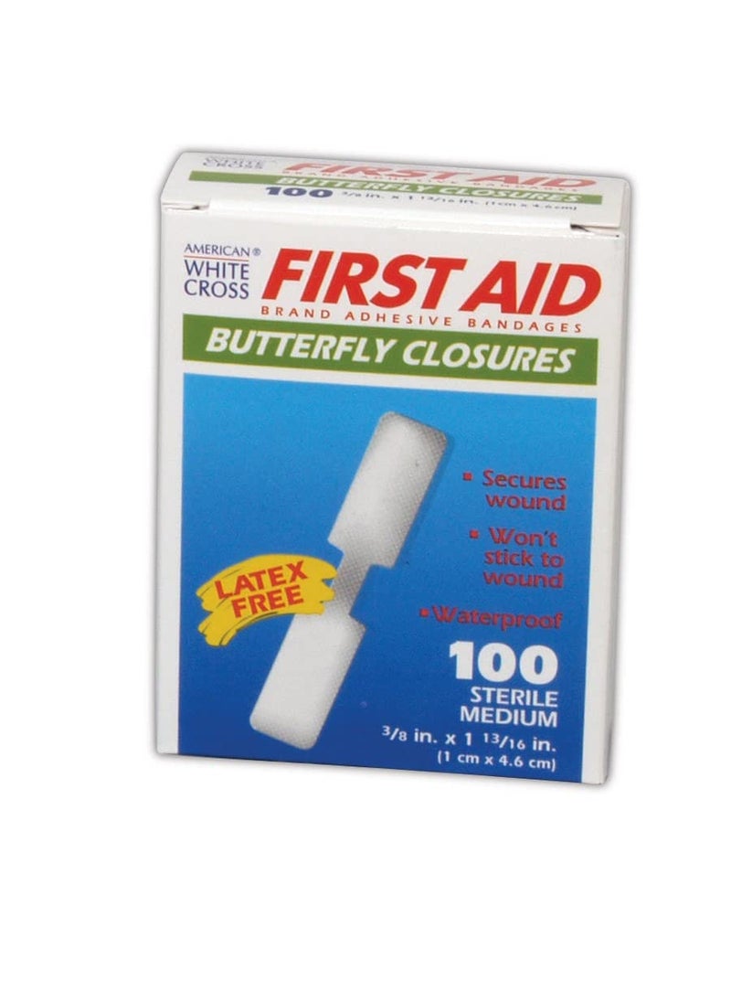 MAGID AM WHT CRS MP60233 American White Cross Medium and Large Butterfly Wound Closures, 3/8
