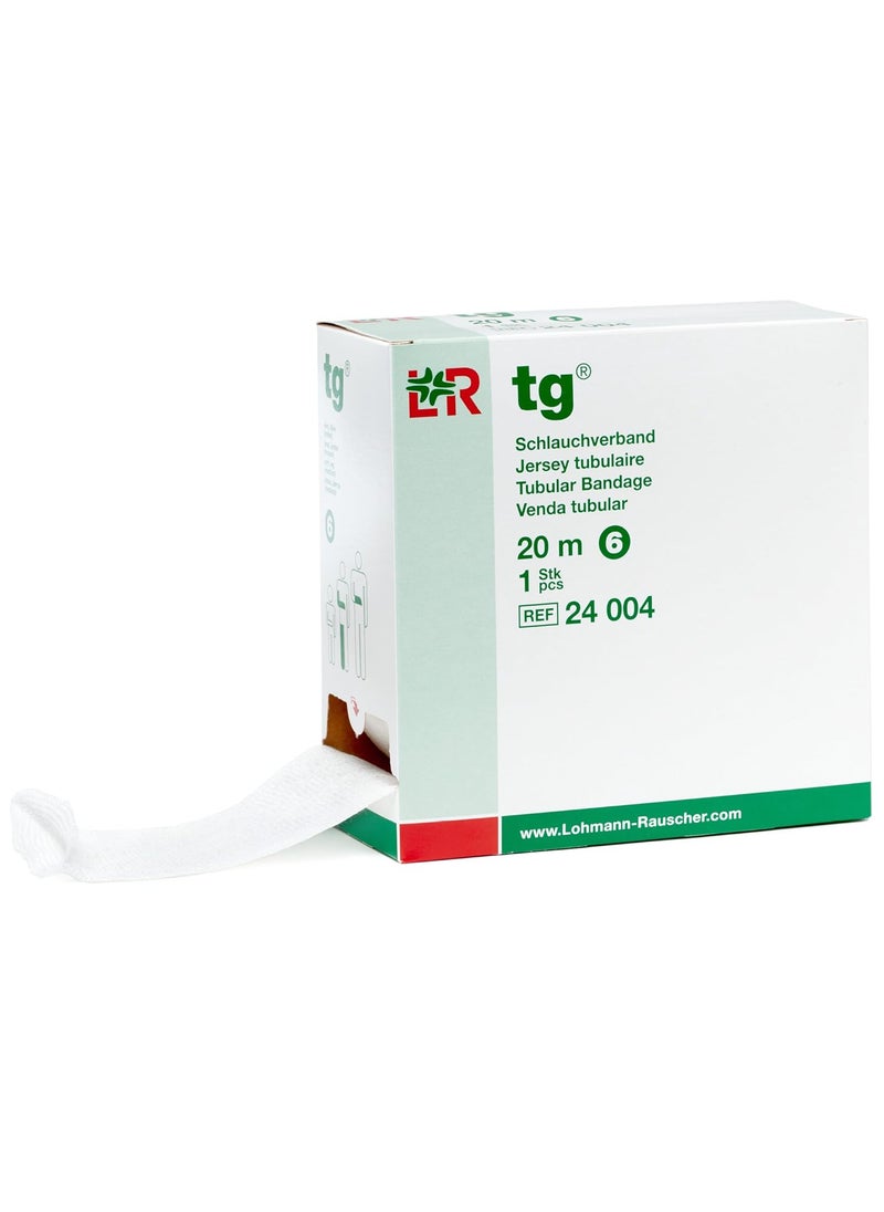 Lohmann&Rauscher 73458 Tg Tubular Bandage for Lymphedema Compression Bandaging, Lightweight, 67% Cotton, 33% Viscose, Size 6, 20 m Roll