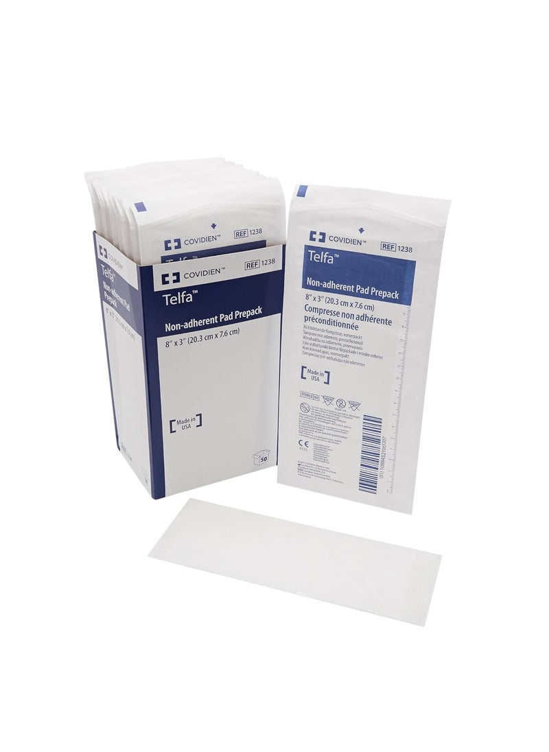 Covidien 1238 Telfa Non-Adherent Pads Prepack, 8