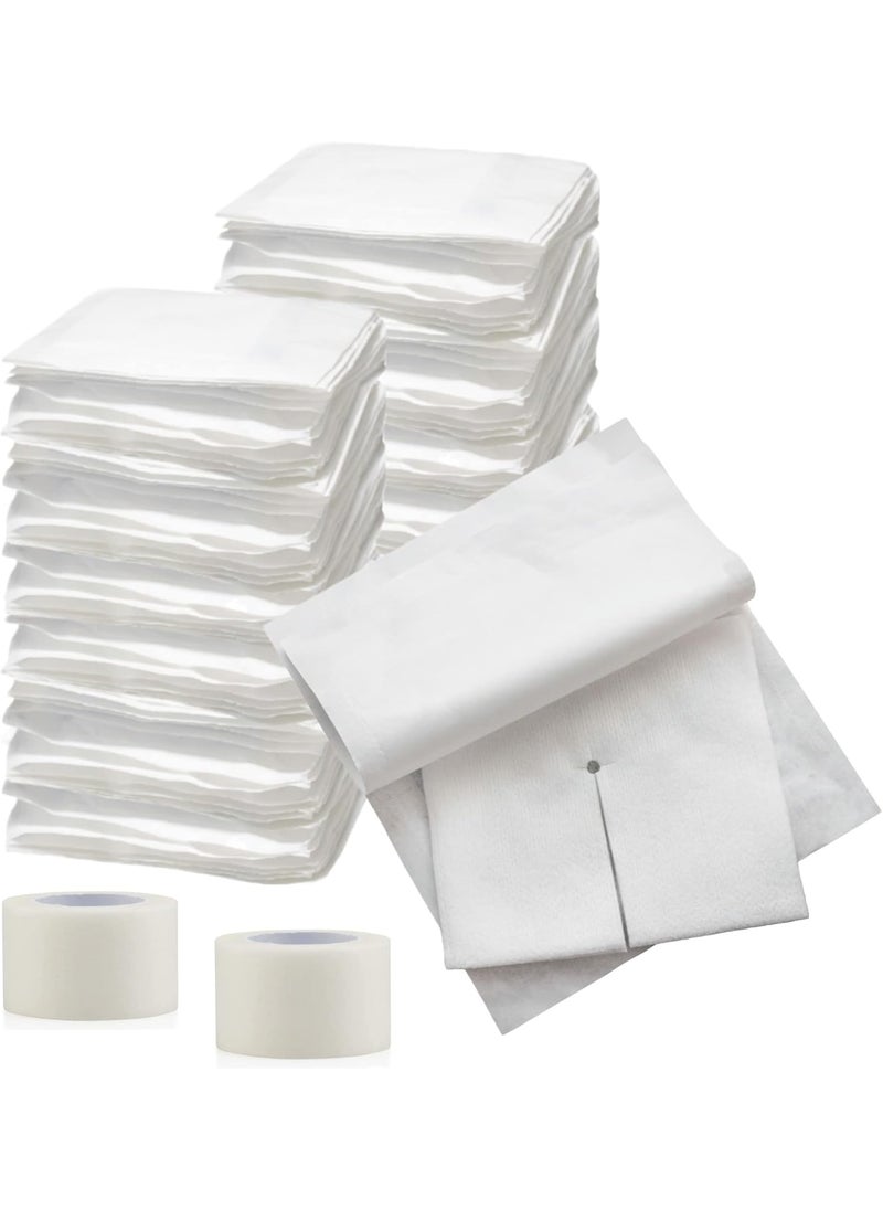 Split Drain Sponge Gauze 2x2 Sterile 6 Ply Pads [Pack of 140] Absorbent Precut 2