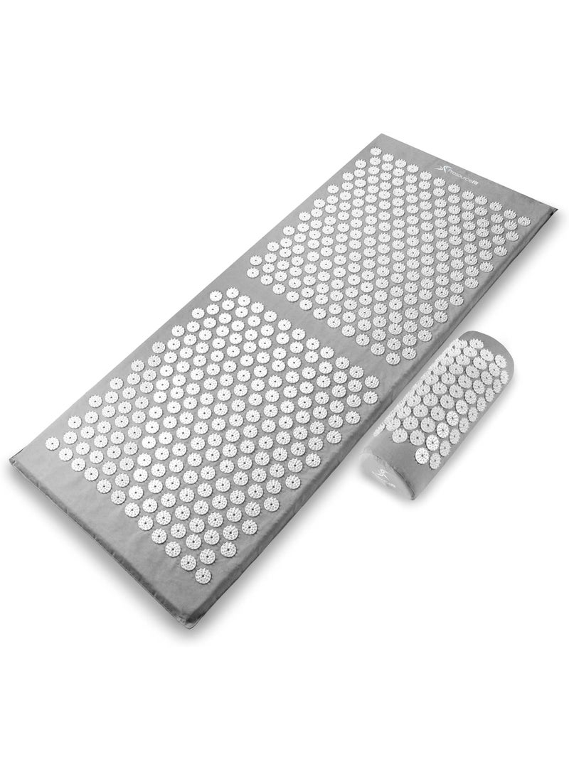 ProsourceFit Acupressure Mat and Pillow Set for Back/Neck Pain Relief and Muscle Relaxation, Blue