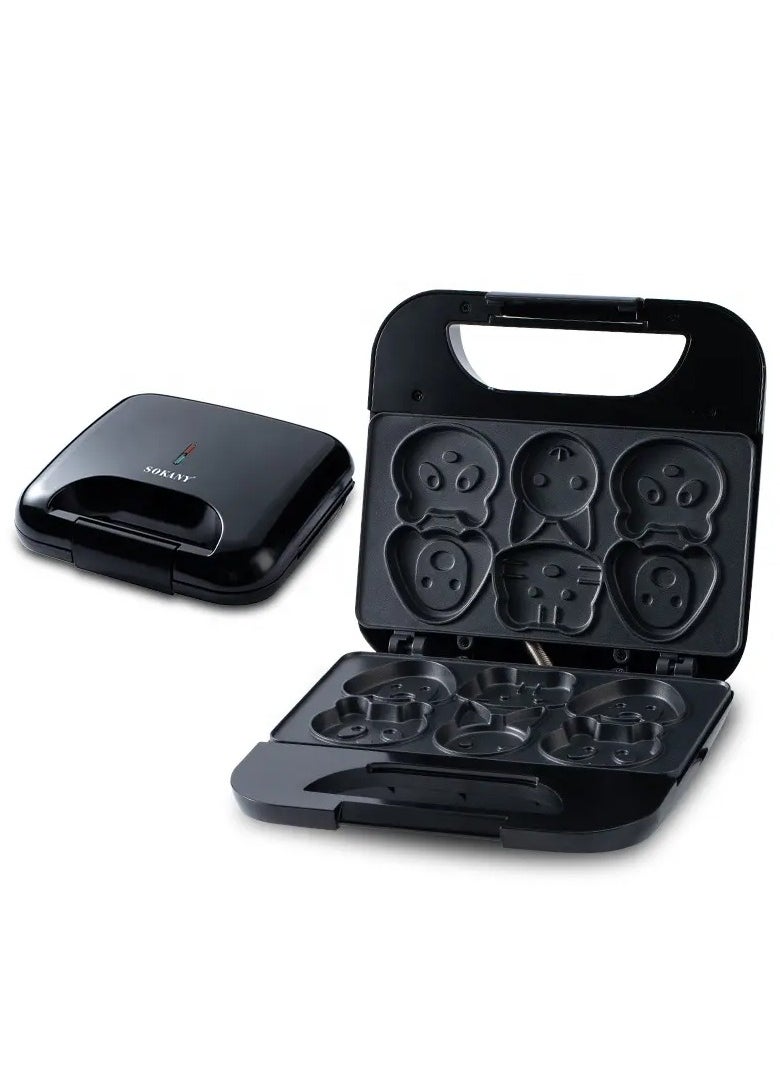Sokany New Design Cartoon Cookie Maker – SK-08005, 750W, Double-Sided Heating