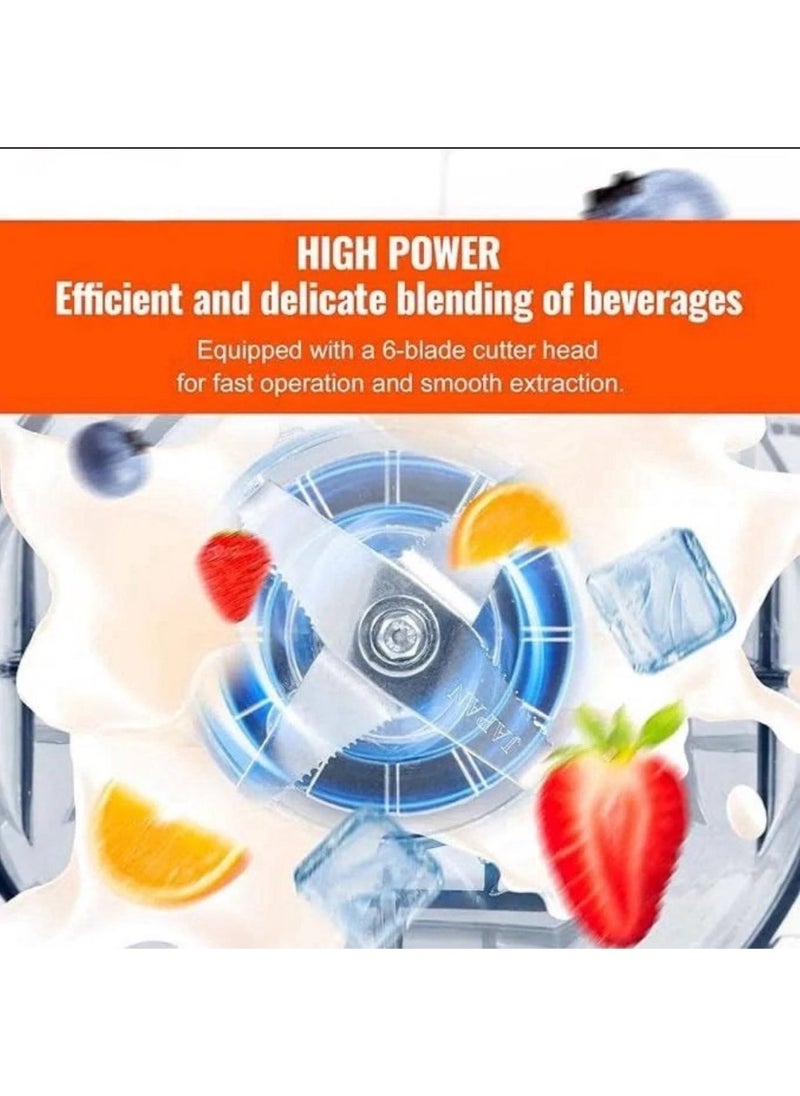 Soundproof Commercial Blender, 2200 Watt and 2 L High-Speed Professional Blender for Making Smoothie, Crushing Ice, Build-in Pulse and 15-speeds