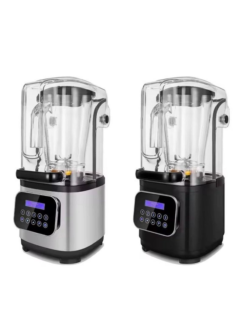 Soundproof Commercial Blender, 2200 Watt and 2 L High-Speed Professional Blender for Making Smoothie, Crushing Ice, Build-in Pulse and 15-speeds