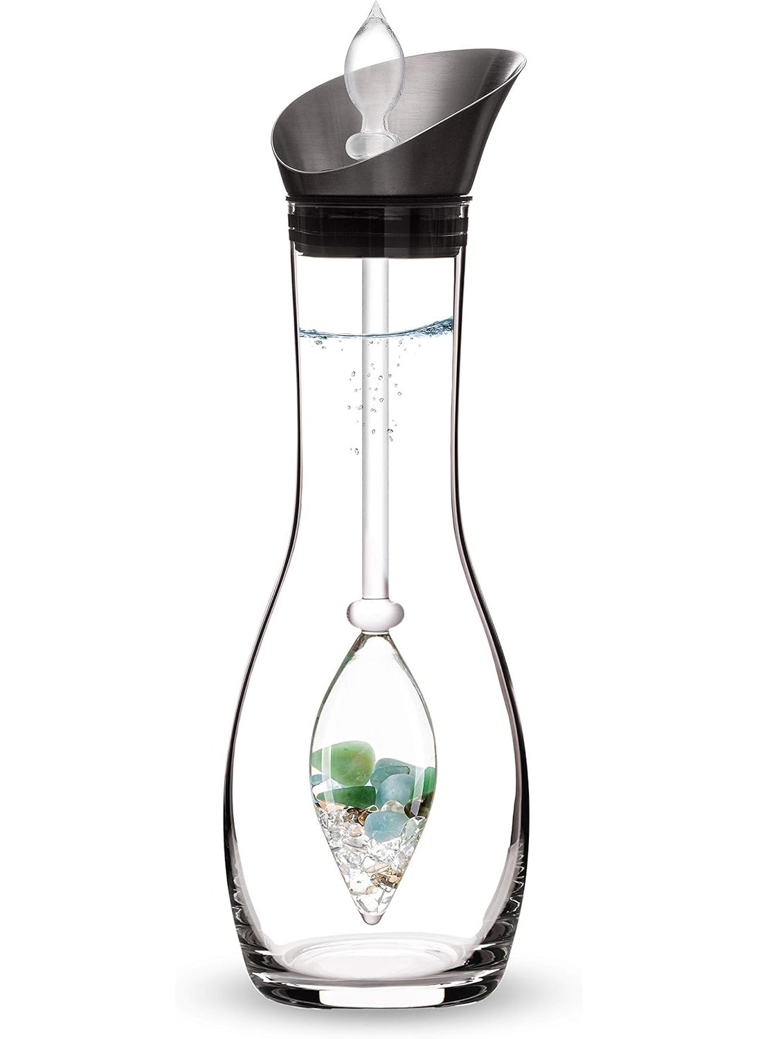 VitaJuwel Era FOREVER YOUNG | Crystal Water Carafe with Aventurine, Aquamarine, Smoky Quartz & Clear Quartz