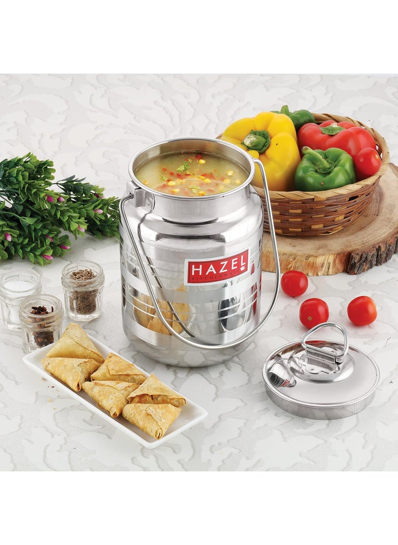 HAZEL Stainless Steel Designer Barani, 1 LTR, Silver