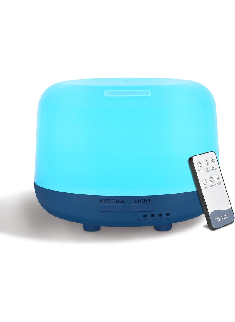 300ML Essential Oil Diffuser with Remote Control, 7 LED Color Changing Light,Ultrasonic Cool Mist Scent Humidifier