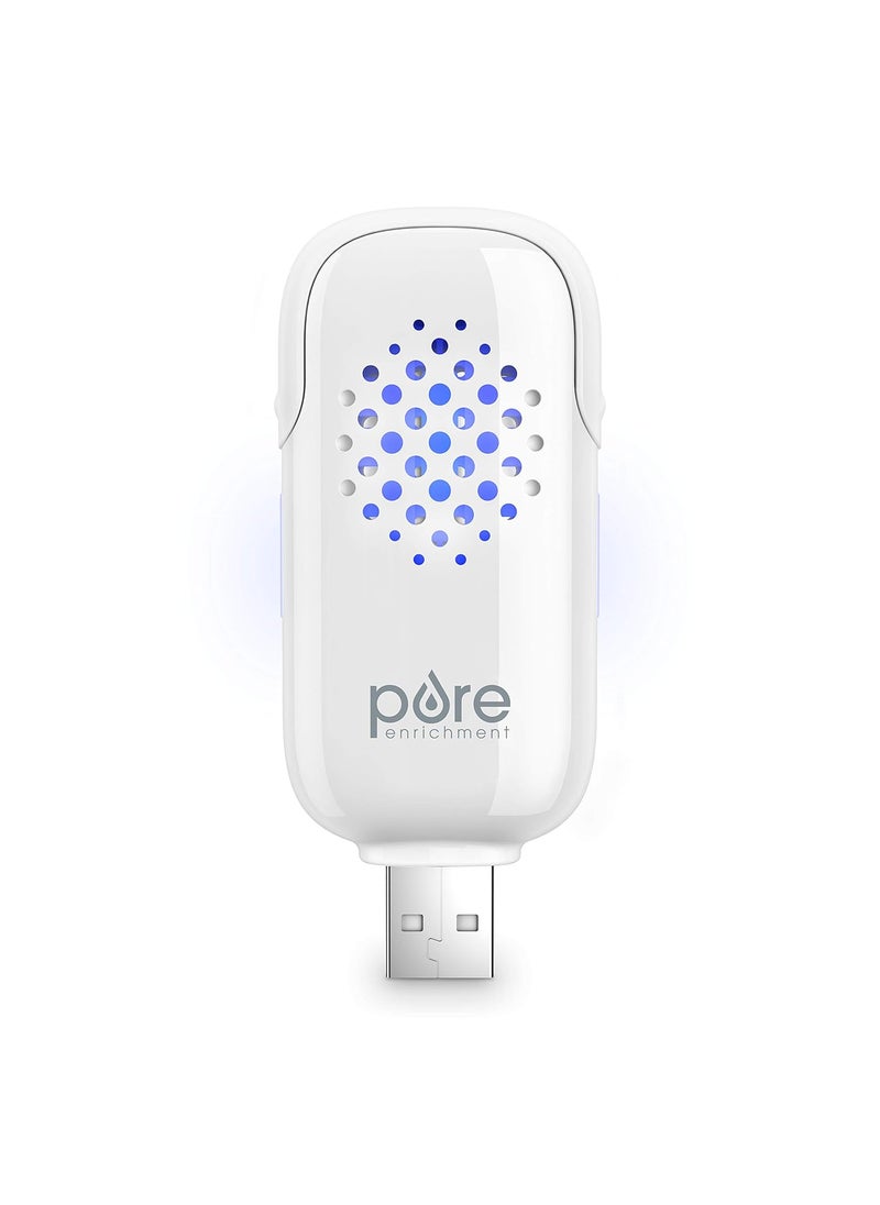 Pure Enrichment PureSpa USB Personal Aroma Diffuser - Portable, BPA-Free Essential Oil Diffuser with 3 Aromatherapy Refill Pads - Ideal for Car, Computer, and Travel