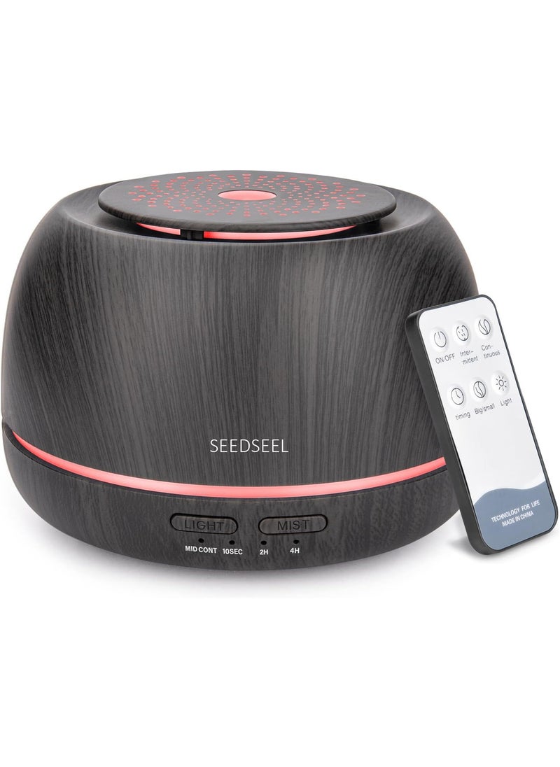 300ML Essential Oil Diffuser,Ultrasonic Aromatherapy Diffuser, 7-Color Gradient Lights, Remote Control, 8 Hours Run Time, Suitable for Home,Office