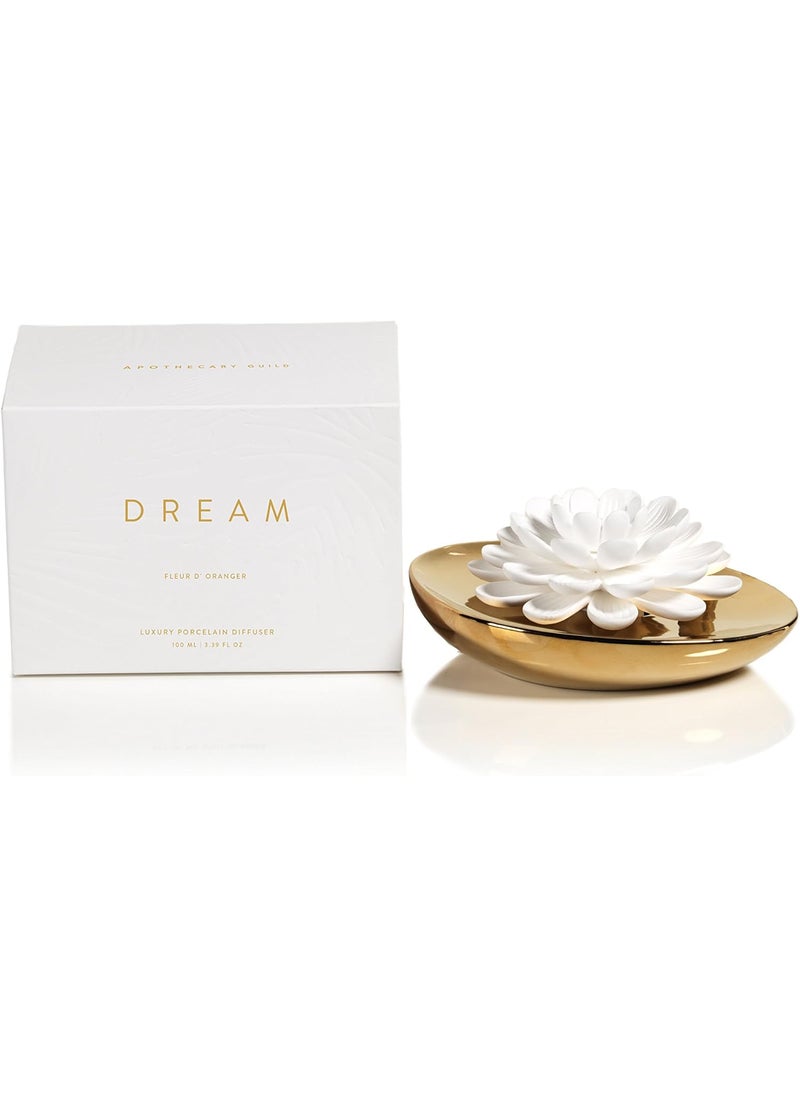 Zodax Fleur D ORANGER Dream Porcelain Flower Aroma Diffuser