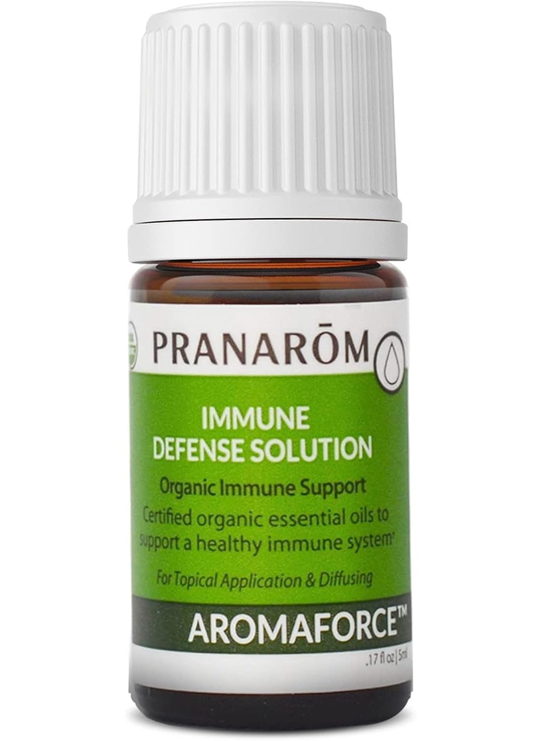 Pranarom Aromaforce Immune Defence Wellness Blend Eucalyptus Rosemary Peppermint Corriander and Clove Bud 100 Pure Essential Oil Blend USDA and ECOCERT Certified Organic 5ml