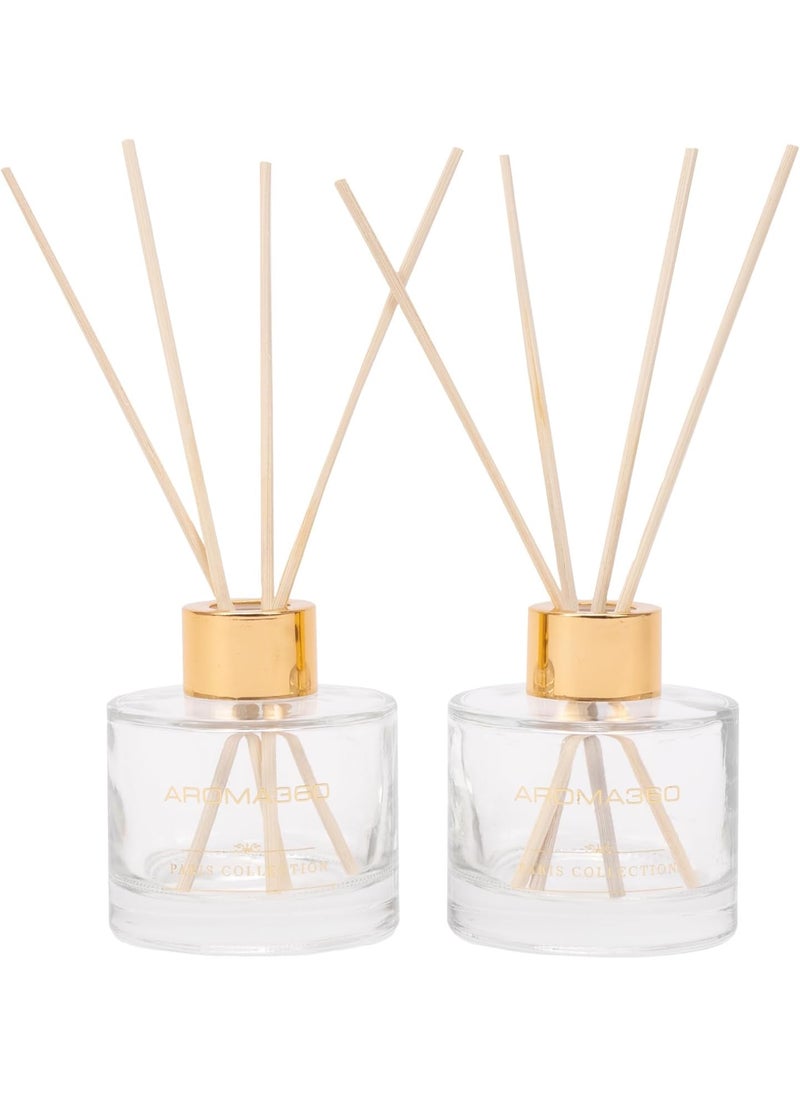Aroma360 Paris Collection Reed Diffuser - Reed Diffuser with Fragrance Oil Inspired by Westin Hotels - Scent Includes White Tea, Aloe Vera & Cedarwood - Dream On, 100mL/3.38 fl oz