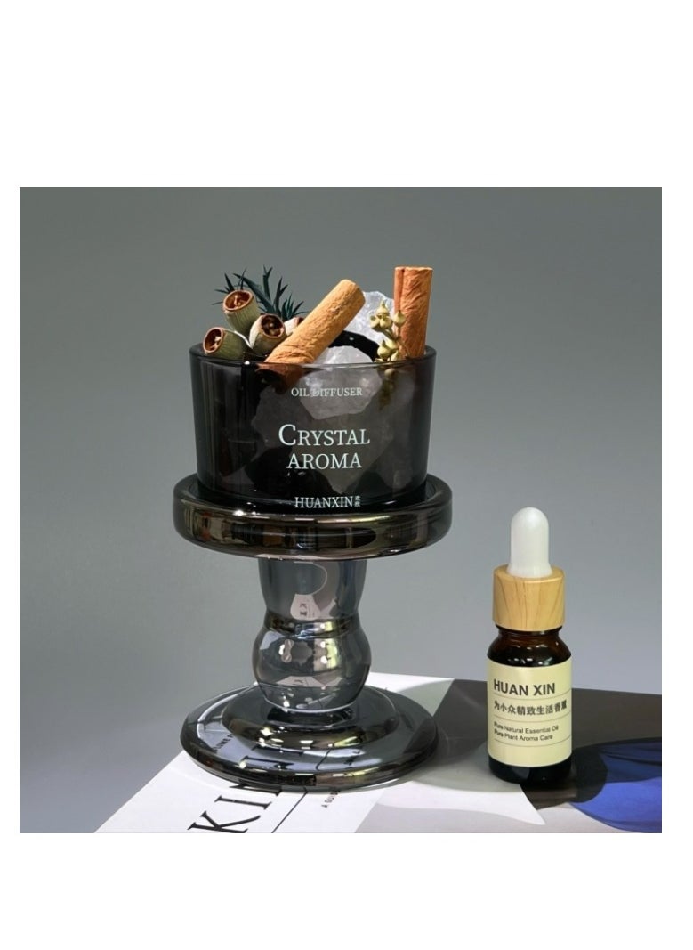 Dried Flower Plant Crystal Stone Aromatherapy Reed Diffuser Essential Oil For Home Office Decoration
