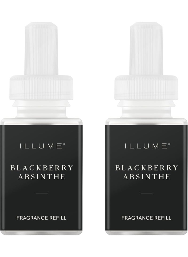 Pura & Illume Home Scent Refill - Smart Home Air Diffuser - Up to 120-Hours of Luxury Fragrance per Refill - Household Essential - Clean Diffuser Fragrance - 2 Pack, BlackBerry Absinthe