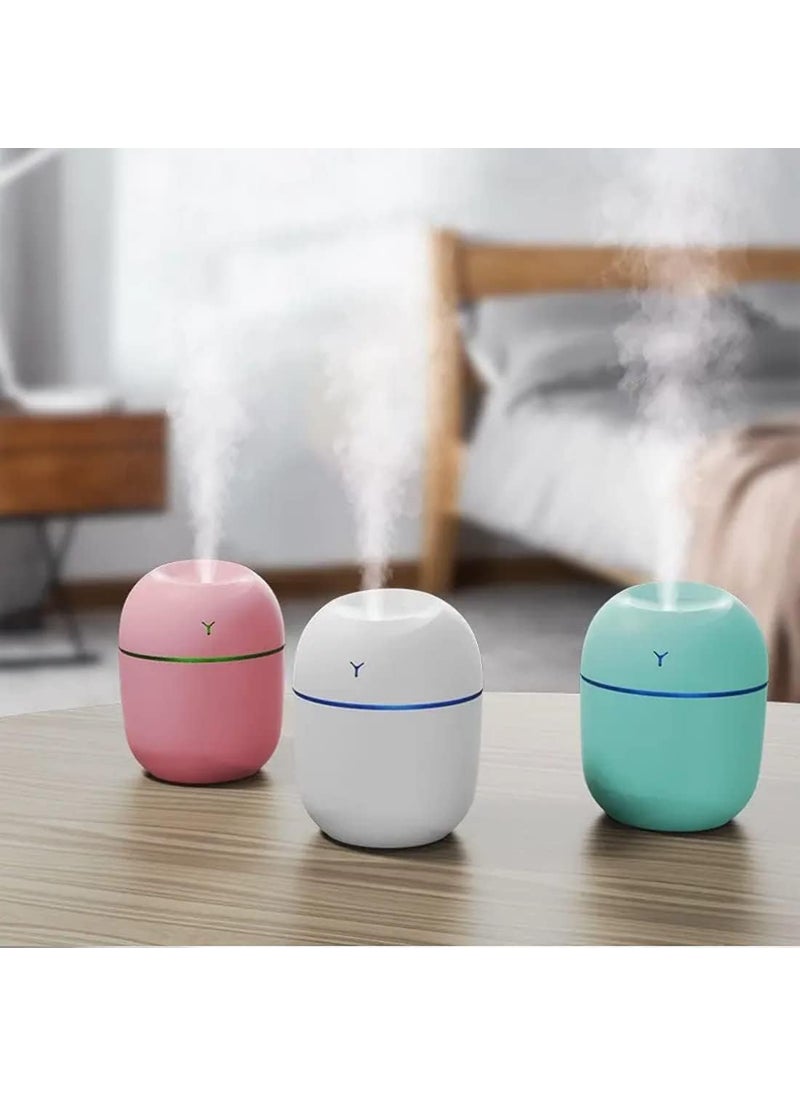 Mini Portable USB Ultrasonic Air humidifier Aroma Essential Oil Diffuser (Rosy)
