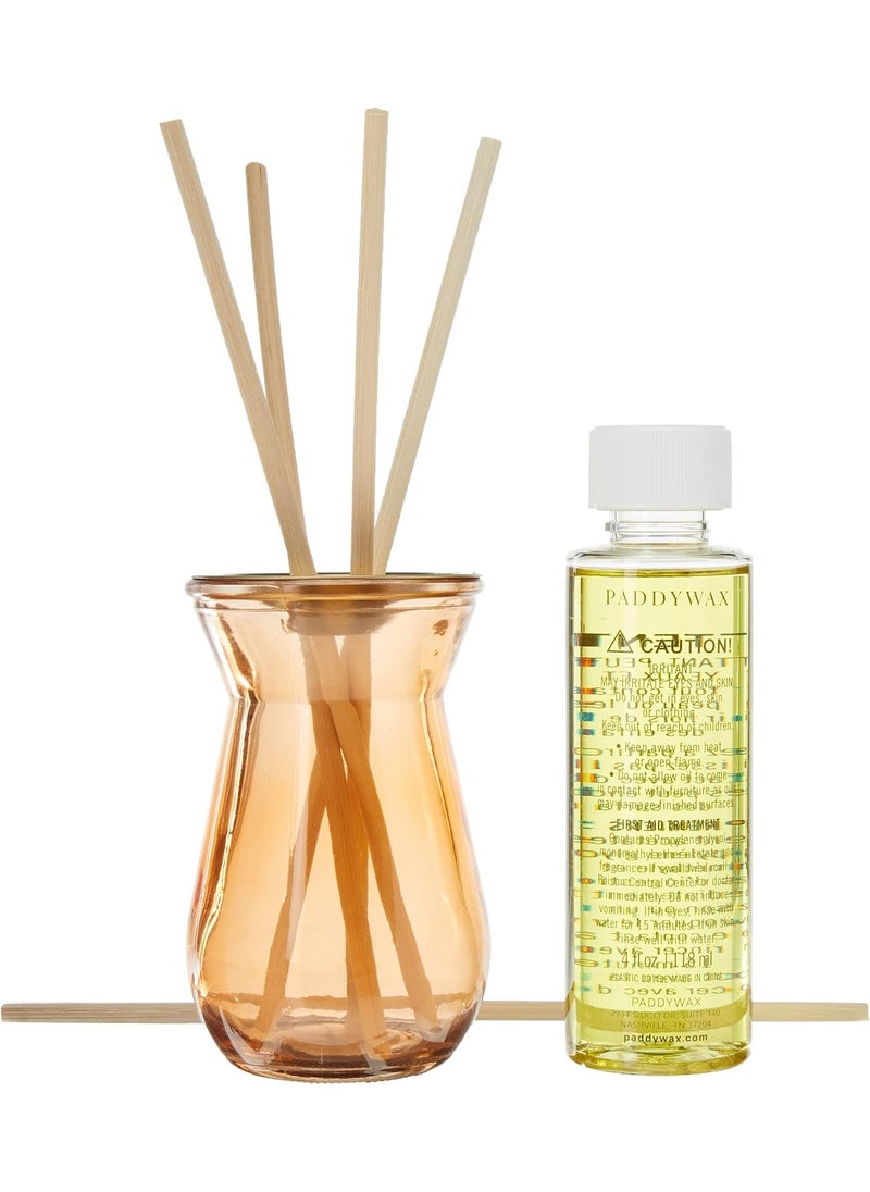 Paddywax Flora Collection Bulb Reed Diffuser, 4-Fluid Ounces, Pale Orange-Wild Neroli