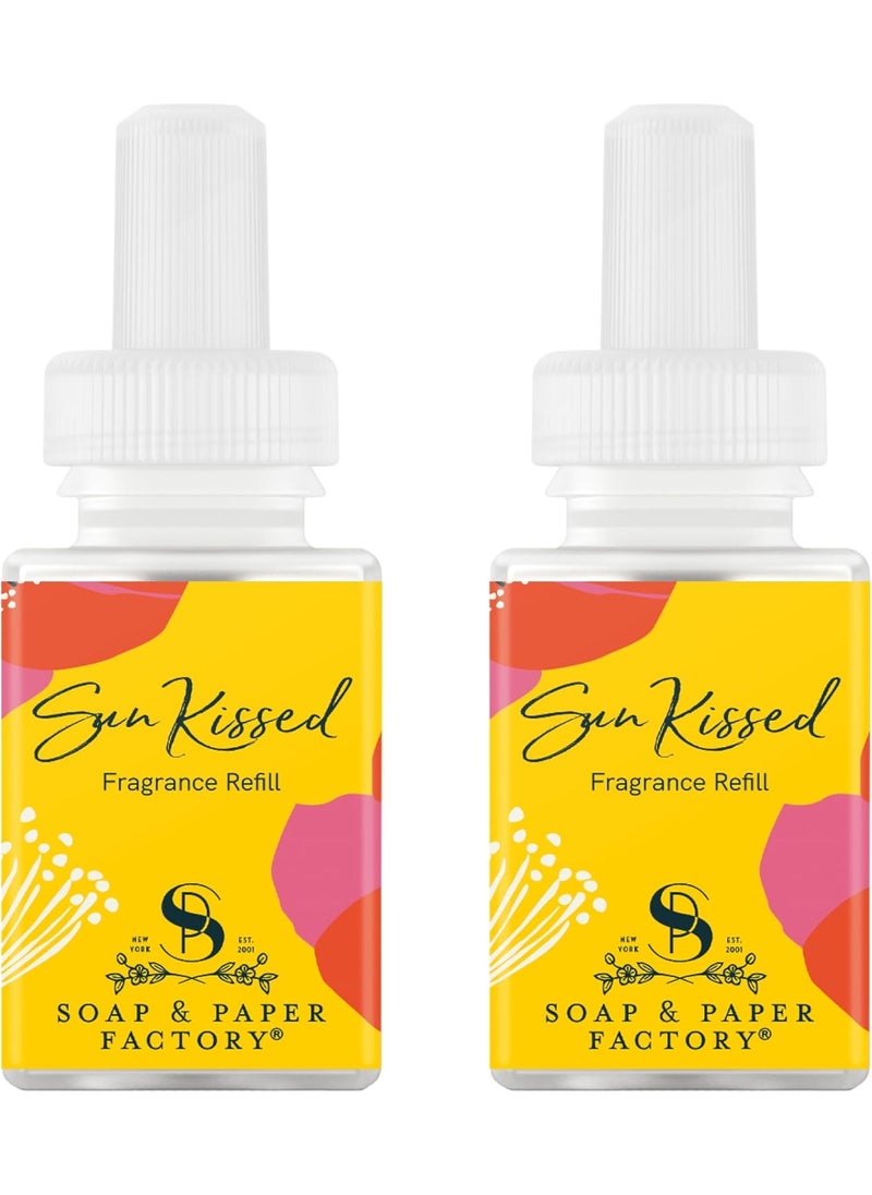 Pura and Soap & Paper Factory Diffuser Scent Refill - Smart Home Air Diffuser Fragrance - Up to 120-Hours of Luxury Fragrance per Vial - Clean & Safe Diffuser Fragrance - 2 Pack, Sun Kissed