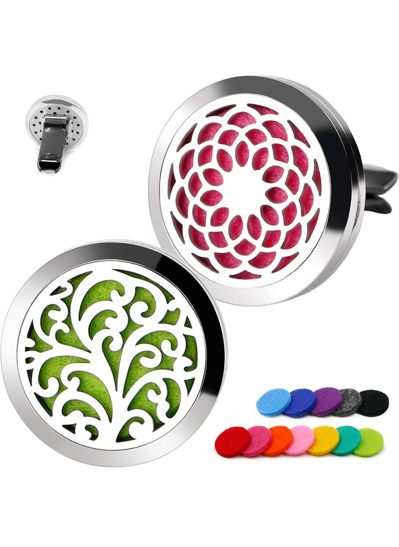 Car Diffuser Vent Clip - 2PCS 30mm Car Essential Oil Diffuser Vent Clips for Home Office Room with 12 Felt Pads Mother's Day, Birthday Gift for Women & Men