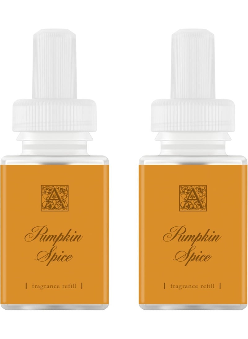 Pura & Aromatique Home Scent Refill - Smart Home Air Diffuser Fragrance - Up to 120-Hours of Luxury Fragrance per Refill - Household Essential - Clean & Safe Diffuser - 2 Pack, Pumpkin Spice