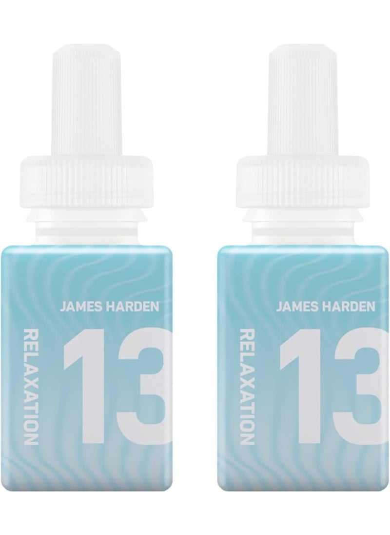 Pura & James Harden Fragrance for Smart Home Air Diffuser - Smart Home Scent Refill - 120-Hours of Luxury Fragrance - Household Essential - Clean & Safe Diffuser Fragrance - 13-Relaxation (2 Pack)