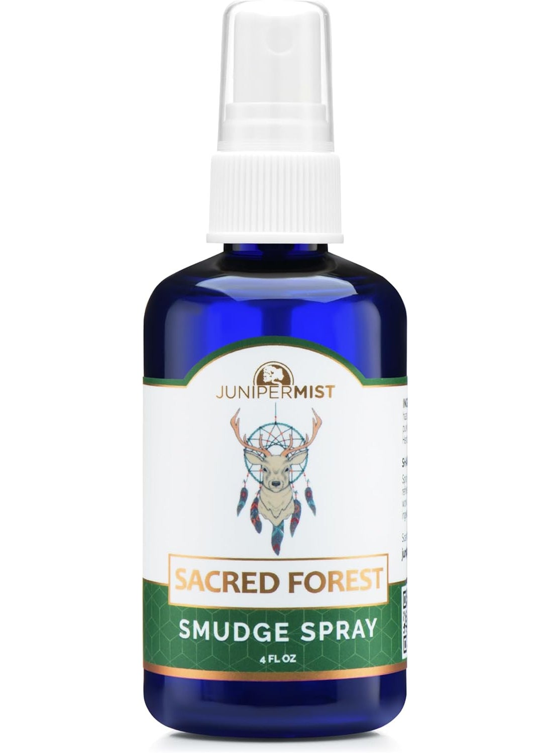 Sacred Forest Smudge Spray (4 Fl Oz) - for Cleansing Negative Energy - Smudge Spray Alternative to Sage Smudge Sticks - Sustainably Made in USA with Pure Essential Oils and Real Crystals