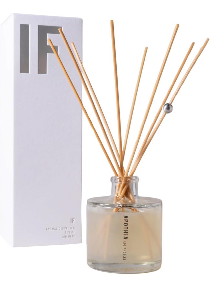 IF Aromatic Diffuser | Modern White Floral & Citrus | Premium Essential Oils | Up to 12 Months | 7 oz | 200 ml | Small Batches for Luxury Quality in Elegant Glass Bottle