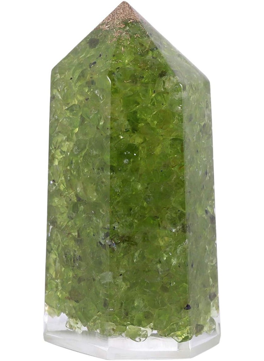 SUNYIK Resin Orgone Crystal Point Wand, Hexagonal Faceted Single Point Stone Wand for Healing Reiki Chakra Meditation 2