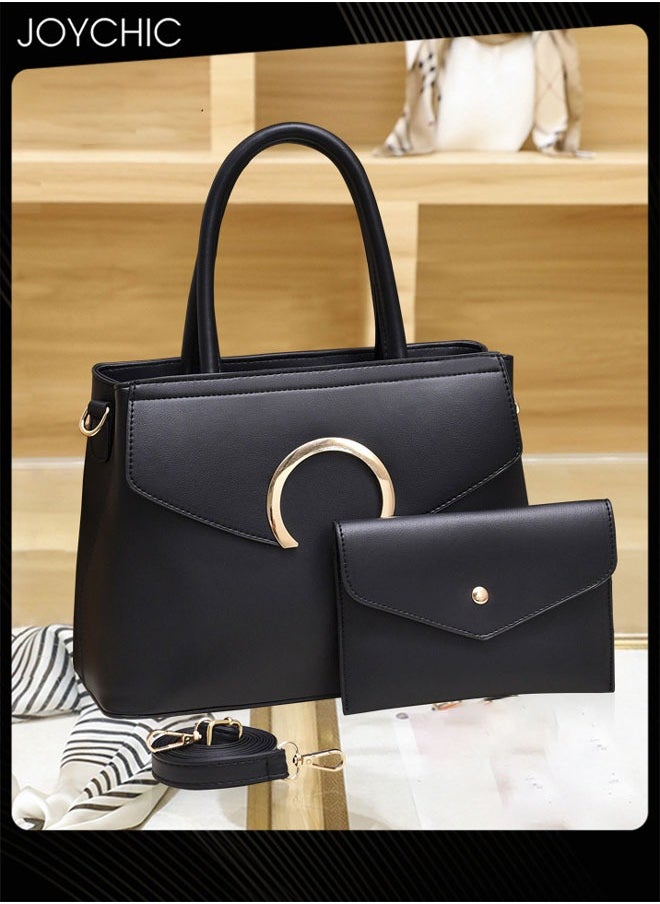 Women Pu Leather Waterproof and Wear Resistant Crossbody Bag Classic Large Capacity Handbag with Adjustable Straps