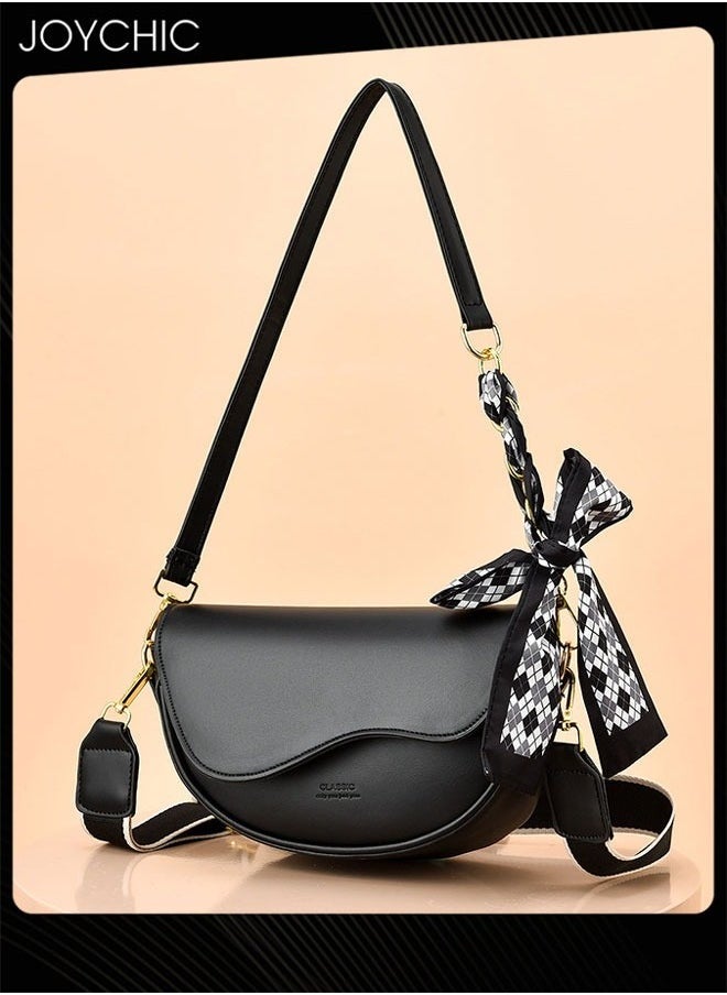 Women Retro Leather Waterproof and Wear-resistant Crossbody Bag Ladies Multipurpose Lightweight Shoulder Bag with Adjustable Straps