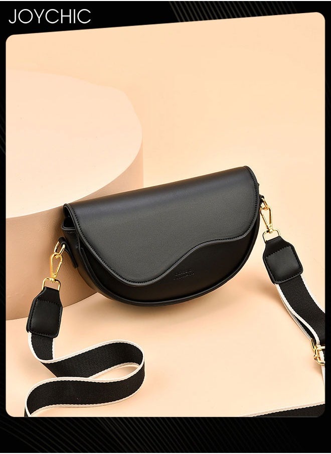 Women Retro Leather Waterproof and Wear-resistant Crossbody Bag Ladies Multipurpose Lightweight Shoulder Bag with Adjustable Straps