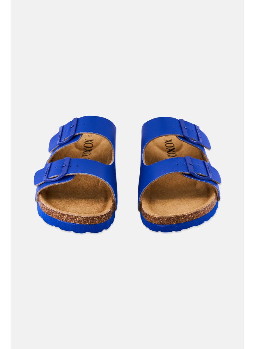Women Slip On Cork Sandals, Ultra Blue