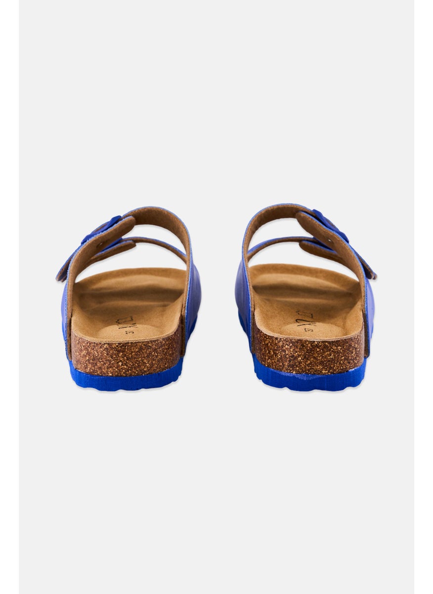 Women Slip On Cork Sandals, Ultra Blue