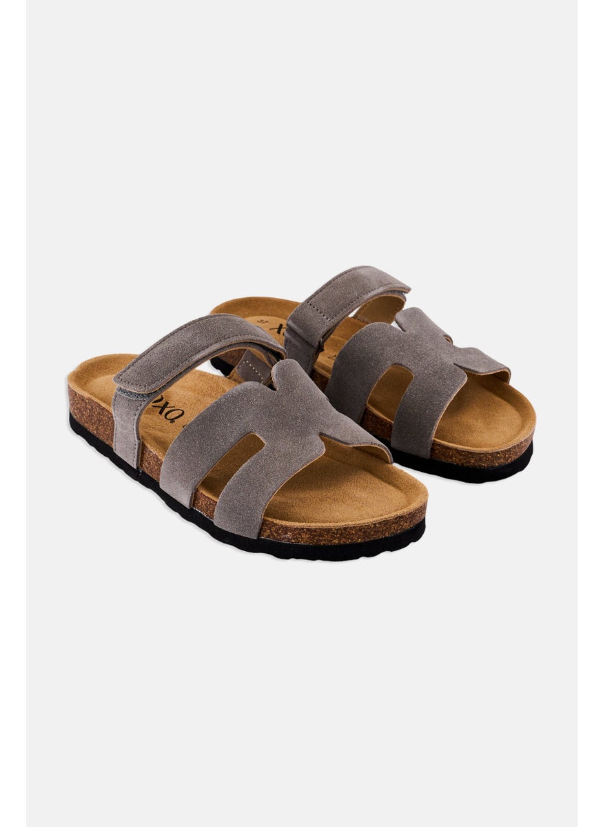 Women Slip On Sandals, Grey