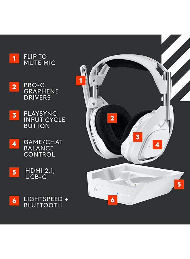 A50 X LIGHTSPEED Wireless Headset White + BaseStation