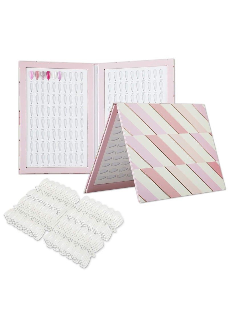 NMKL38 160 Nail Color Display Book Chart with 240 Nail Tips UV Gel Polish Color Card Board Salon Tools (A02)