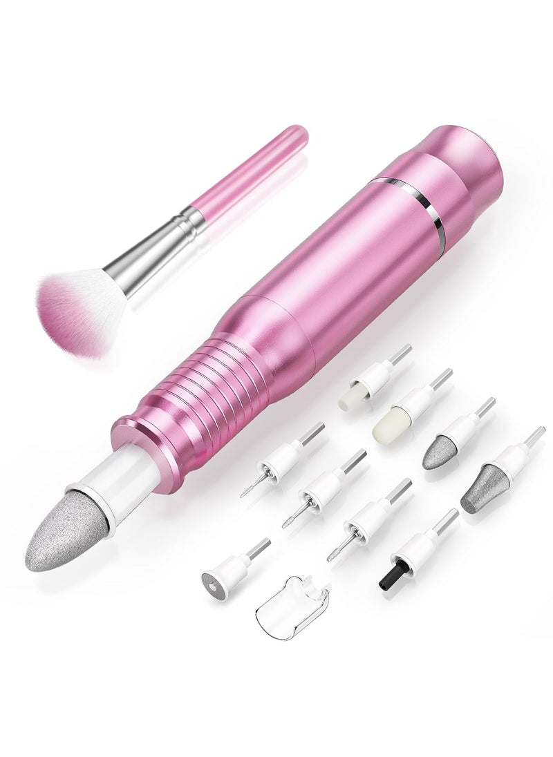Subay Professional Manicure Pedicure Kit, Electric Nail Drill Set with LED Display, 25000RPM, 11-Piece Attachments Plus 20 Sanding Bands, Nail Grinder Tool for Women Men Baby Pets, with Dust Brush