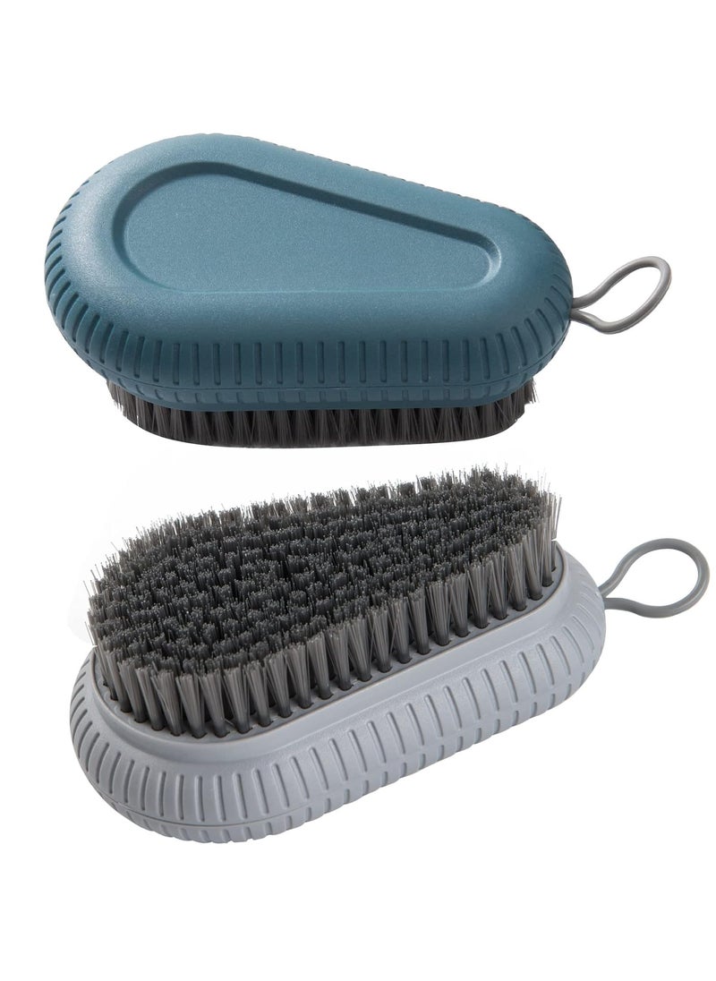 2 Pcs Nail Brush for Cleaning Fingernails, heavy Duty Finger Nail Scrub Brush Hand Scrub Brush with Hanging Rope, Narrow Bristles Fingernail Brush for Cleaning and Scrubbing Fingernails and Toes