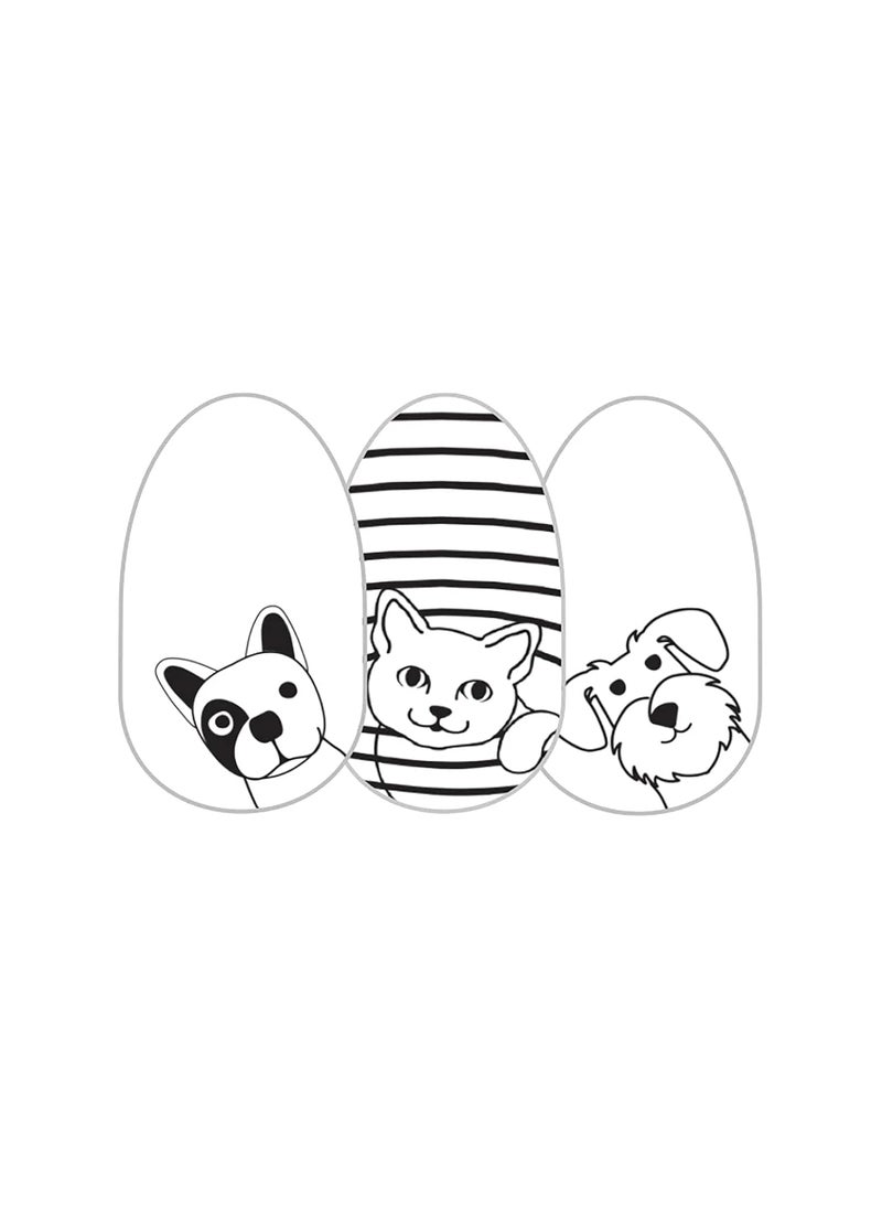 Color Street: Friends Furever (Clear overlay with cat & dog faces in black)