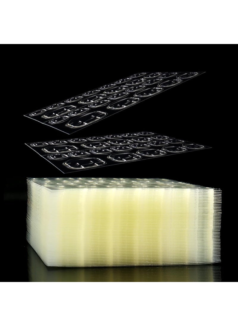 Laza 1200 Pcs Thin Breathable Adhesive Tabs Fake Nail Glue Sticker 50 Sheets Super Sticky Double Sided Tips (Germany Jelly Gel) Flexible for Acrylic False Nails Manicure Tape