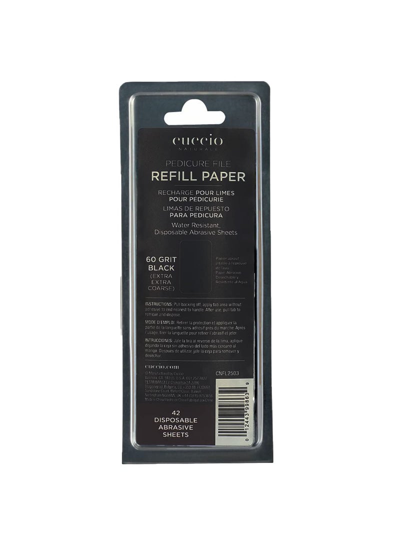 Cuccio 42 x Refill Black 60 Grit for Stainless Steel Pedicure File