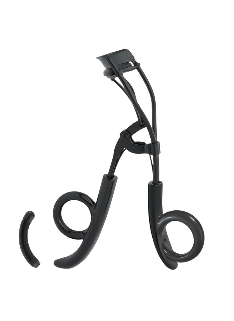 JAPONESQUE Pro Performance Lash Curler with Natural Arch for Sweeping Volume on Natural or False Lashes, Holds Curl for up to 8 Hours, Includes 1 Refill Pad