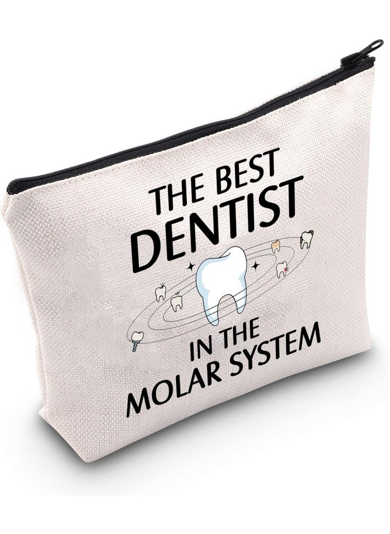 POFULL Dentistry Gift Dental Student Gift The Best Dentist in The Molar System Cosmetic Bag (The Best Dentis bag)