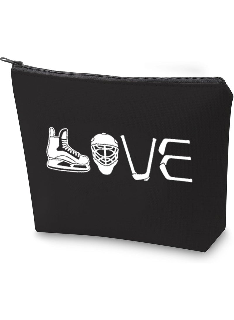ZJXHPO Hockey Player Cosmetic Bag - Ice Hockey Travel Case - Mom Survival Kit - Team Zipper Pouch Bag