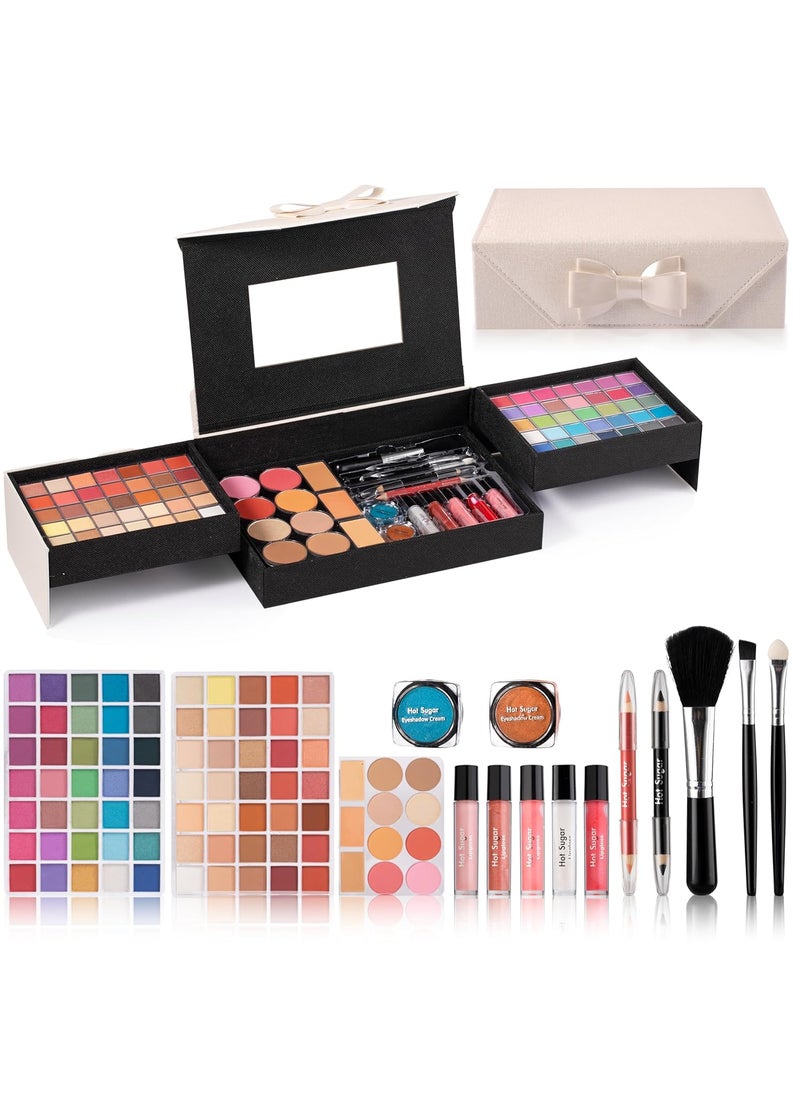 Hot Sugar Girls Makeup Kit for Teenagers, Beginner Makeup Gift Set for Women Full Makeup Kit (WHITE)