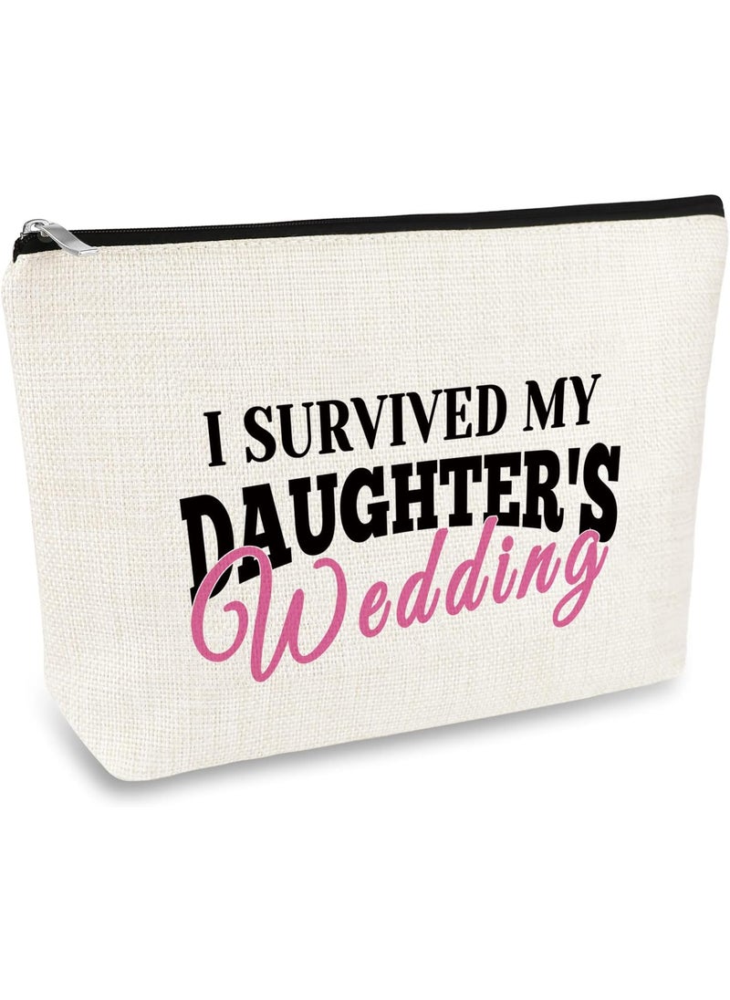 Mother Of The Bride Gift from Daughter Makeup Bag Wedding Gifts for Mother in Law Cosmetic Bag Pouch Wedding Keepsake Gift Engagement Announcement Bridal Shower Gifts for Bride's Mother Of The Bride