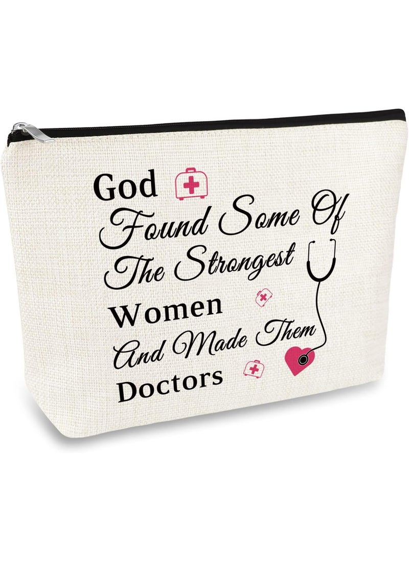 Doctor Gifts Doctor Makeup Bag for Women Doctor Thank You Appreciation Gifts Inspirational Gift for Doctor Cosmetic Bag Medical Graduation Gifts Retirement Birthday Gift for Doctor Travel Toiletry Bag