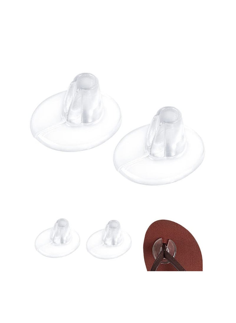 5 Pairs Clear Silicone Gel Sandal Thong Toe Protectors Flip Flops Toe Guard Cushions Anti-Skid Forefoot Pads Smooth for Men and Women 4x3.5cm