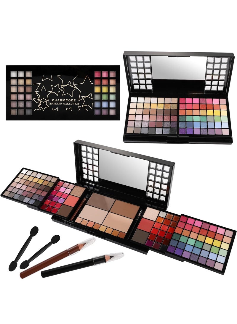 All in One Makeup Kit, Makeup Kit for Women Full Kit, Make Up Valentine's Gift Set for Teen Girls- Eyeshadow Palette,Lip Gloss,Concealer,Highlighter,Blush,Eyeliner,Brow Powder & Contour