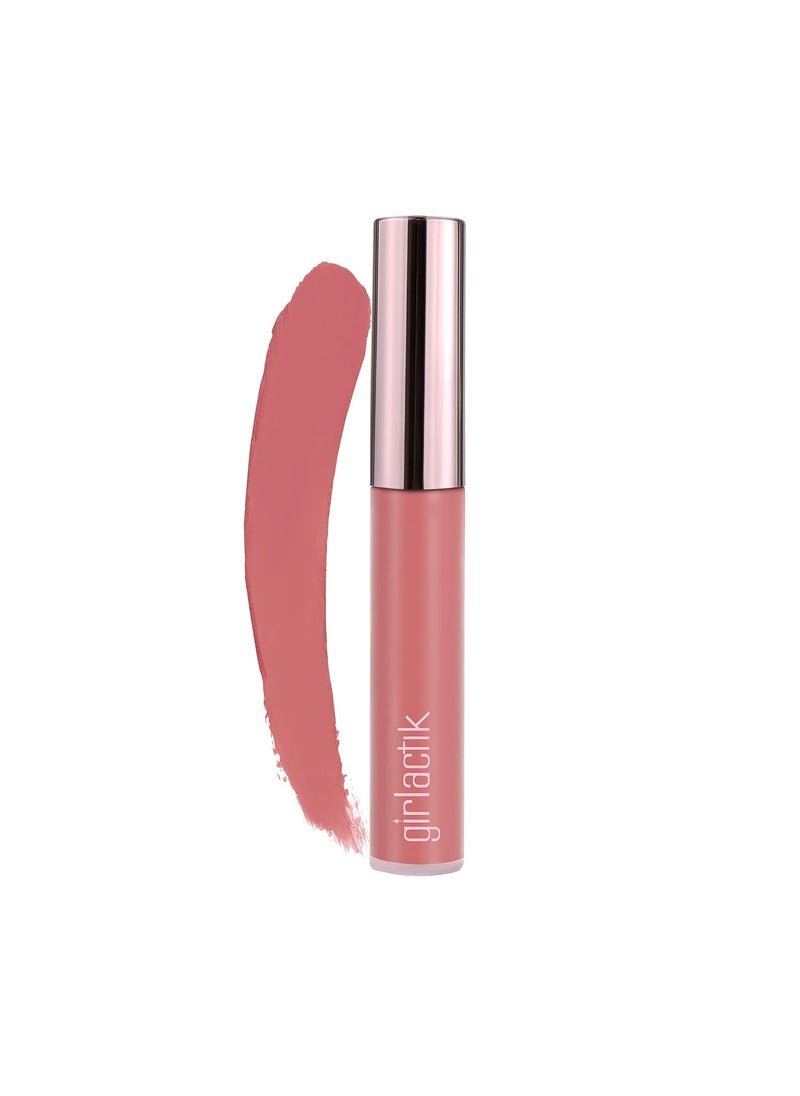 Girlactik Long Lasting Matte Lip Paint Liquid Lipstick in Allure- Long wearing, Smooth Application, Pigmented, Non-Crack Formula, Lightweight, 7.5 ml / .25 oz, (Dollhaus)