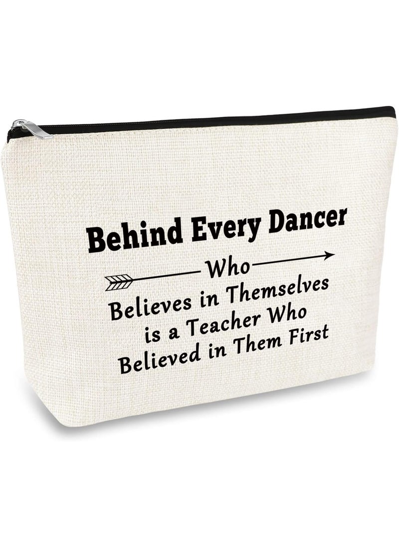 Dance Teachers Gifts for Women Dance Teacher Appreciation Gift Makeup Bag Dance Teacher Thank You Gifts Cosmetic Bag Dance Teachers Coach Birthday Gifts Dancer Gift Teacher Day Gifts Thanksgiving Gift